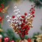 Christmas DIY Floral Wreath Ornament Artificial Berries Red Gold Silver Cherry Stamen Fake Berries 0