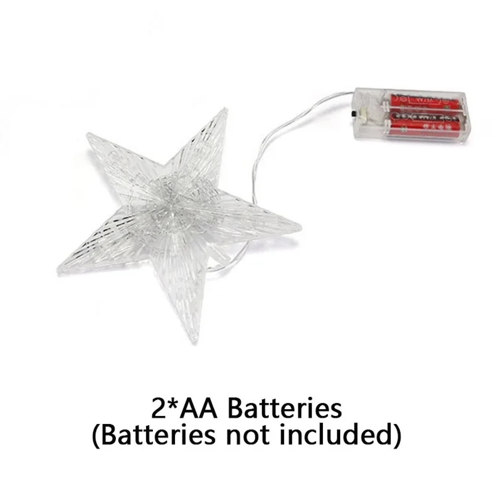 Glowing Christmas Decoration, Glitter Star Tree Topper, Shining Ornaments for Home Decor, Navidad, New Year