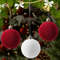 Velvet Christmas Balls Wine Red, Flocked Xmas Tree Pendents, Elegant Navidad Festival Ornaments, Party and Home Decor