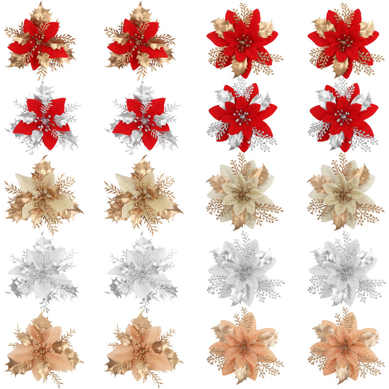 Christmas Tree Wreath Decorations Cross Border Ornaments Simulation Christmas Flowers And Holiday A 4