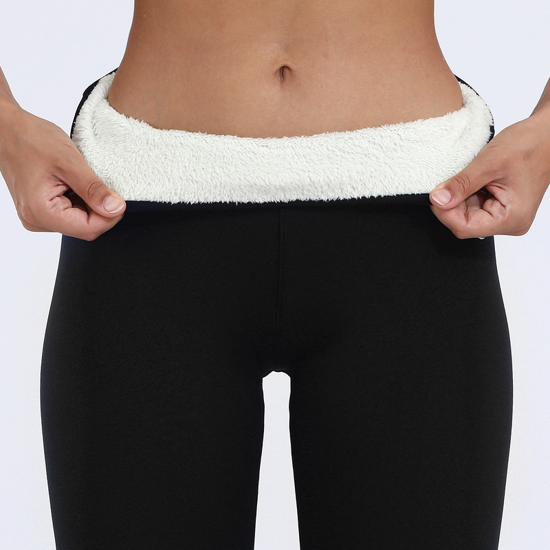 Winter Warm Fleece Lined Leggings, High Waist Tights, Thick Thermal Pants for Women, Stretchy & Sexy Fit
