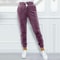 Warm Velvet Jogger Pants for Women, Solid Color, Versatile Fall and Winter Sweatpants with Drawstring