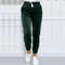 Warm Velvet Jogger Pants for Women, Solid Color, Versatile Fall and Winter Sweatpants with Drawstring