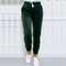 Warm Velvet Jogger Pants for Women, Solid Color, Versatile Fall and Winter Sweatpants with Drawstring