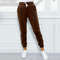 Warm Velvet Jogger Pants for Women, Solid Color, Versatile Fall and Winter Sweatpants with Drawstring