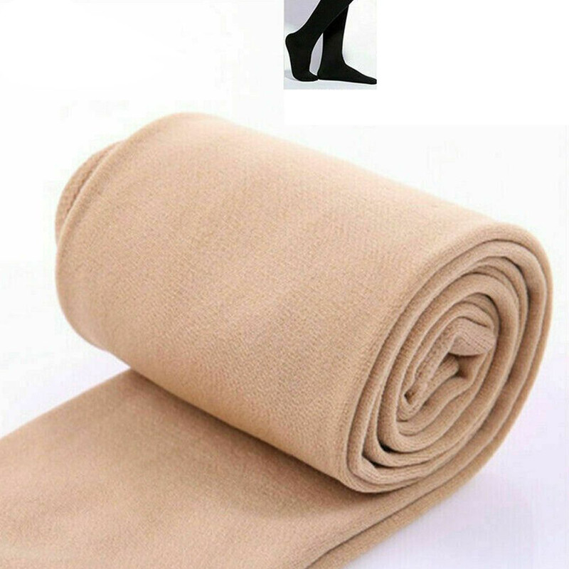 Thick Thermal Fleece Leggings, Women's Winter Hosiery, Full Foot Tights, Cold Weather Accessories