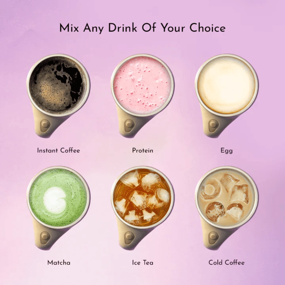 Rechargeable Automatic Coffee Cup: Portable Electric Stainless Steel Mug with Magnetic Stirring - Perfect for Home Use