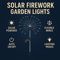 Holiday Lighting Firework Lights for Garden Patio, Solar Fireworks Lights Outdoor, Wedding, Christmas, Wall Decor