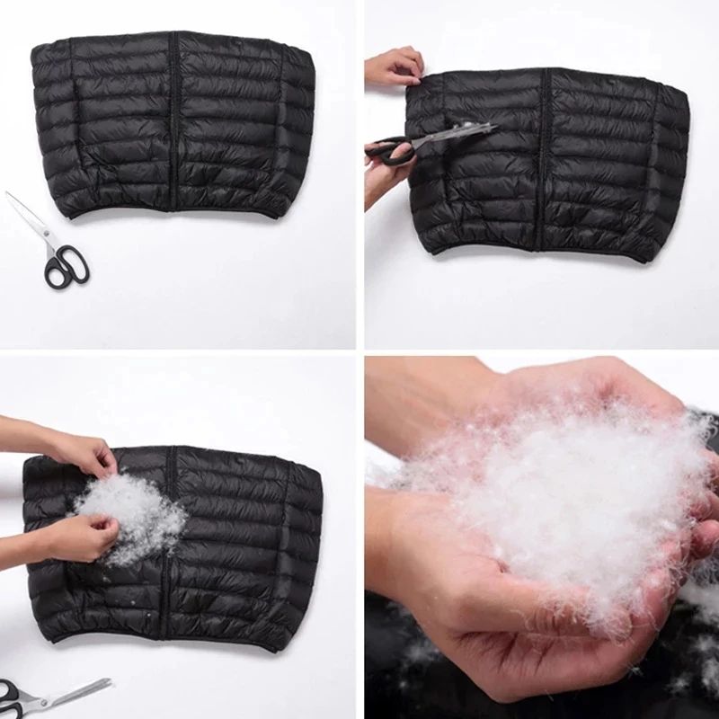 Mens Thin Down Vest Warm White Duck Down Stand Collar Solid Color Vest Lightweight Jacket 2