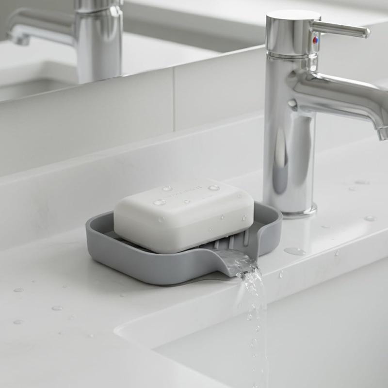 Premium Multifunctional Silicone Sink Tray & Faucet Mat Countertop Organizer