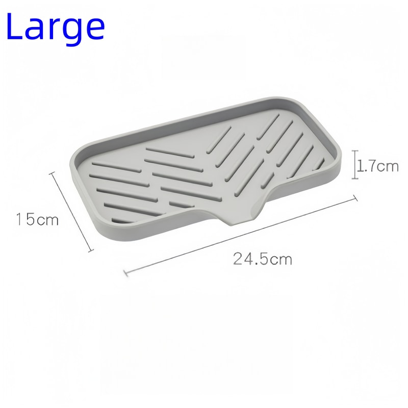 Premium Multifunctional Silicone Sink Tray & Faucet Mat Countertop Organizer