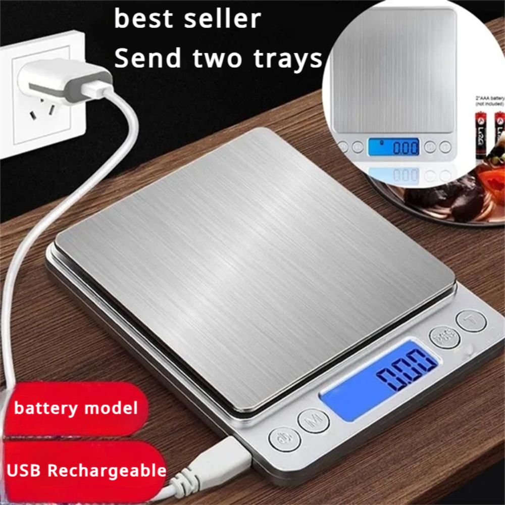 Mini Pocket Digital Kitchen Scale Precision Jewelry Electronic Balance Stainless Steel 1