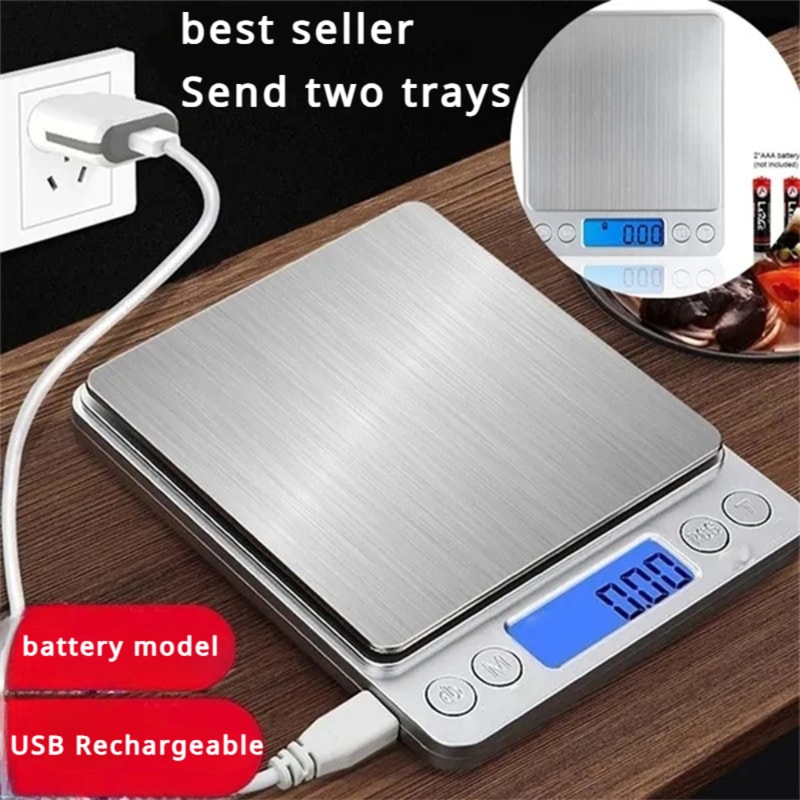 Mini Pocket Digital Kitchen Scale Precision Jewelry Electronic Balance Stainless Steel 1