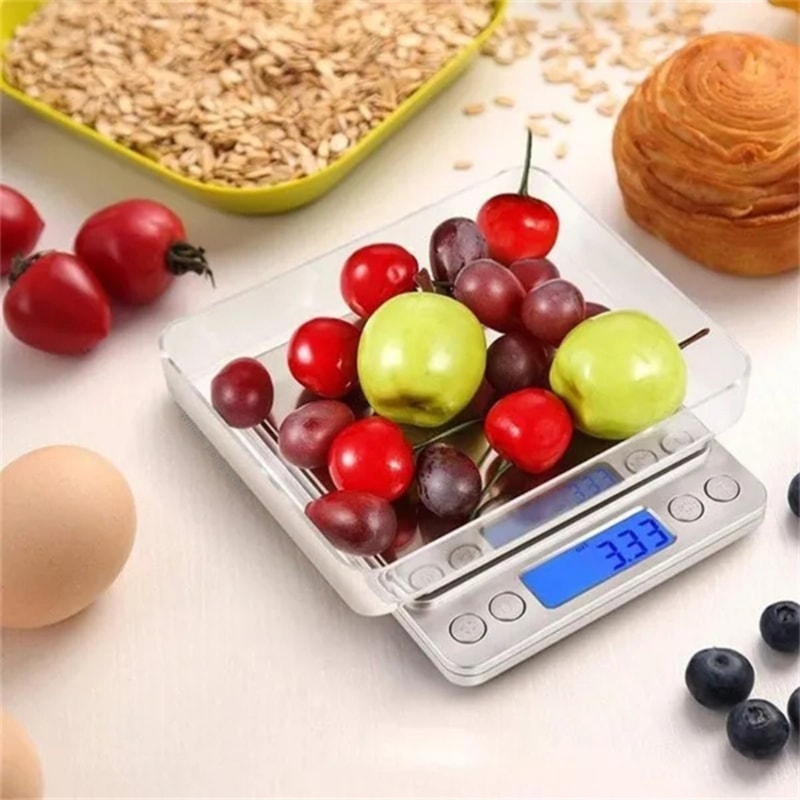 Mini Pocket Digital Kitchen Scale Precision Jewelry Electronic Balance Stainless Steel 0