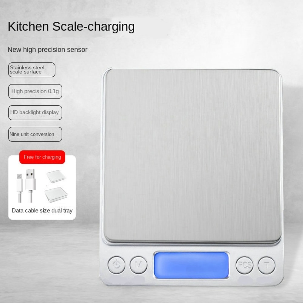 Mini Pocket Digital Kitchen Scale Precision Jewelry Electronic Balance Stainless Steel 7