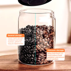 premium vacuum sealed glass jar for coffee tea & food storage