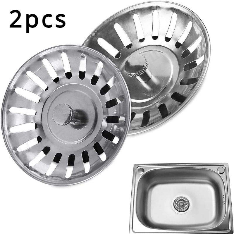 Premium Stainless Steel Sink Strainer Stopper Kitchen Drain Filter Waste Plu 0