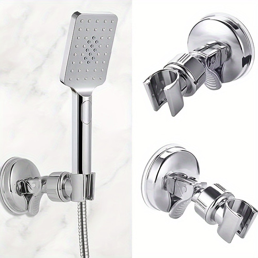 Universal Adjustable Suction Cup Shower Head Holder Drill Free Rotating Bracket 0