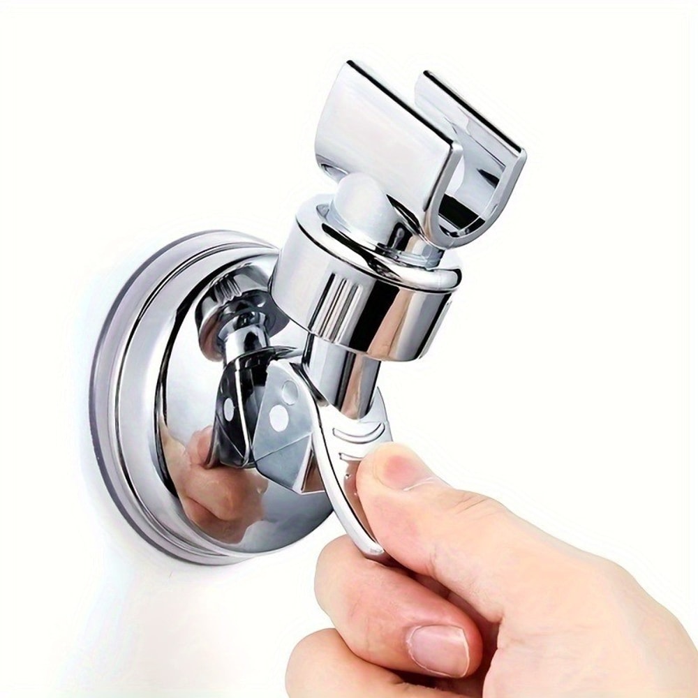 Universal Adjustable Suction Cup Shower Head Holder Drill Free Rotating Bracket 2