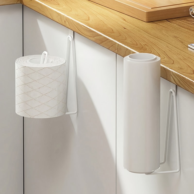Space Saving No Drill Wall Mount Toilet Paper Holder Easy Install Bathroom Tissue Roll Hanger 2