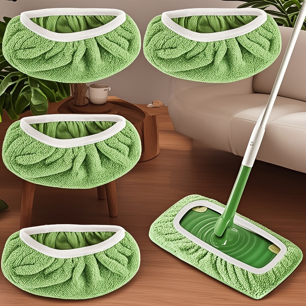 Premium Reusable Microfiber Mop Pads Set High Absorption + Universal Fit