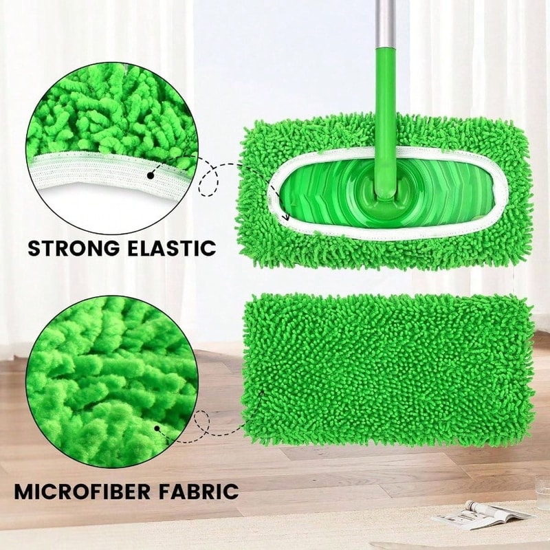Premium Washable Microfiber Mop Pads Reusable Replacement Cloths for Flat Mops