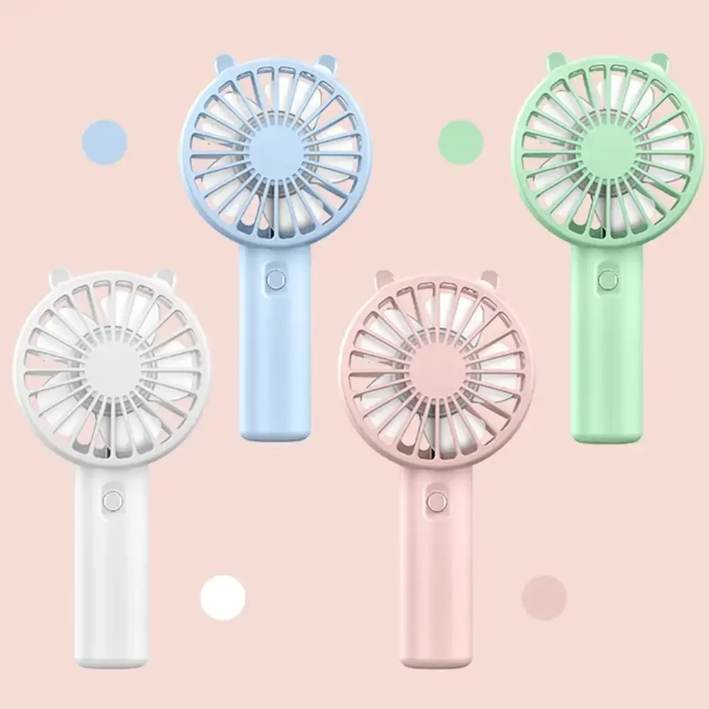 USB Rechargeable Mini Handheld Fan for Cooling Lash Drying & Desk Use
