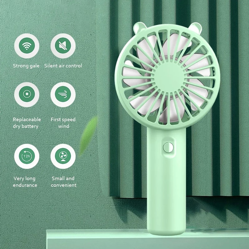 USB Rechargeable Mini Handheld Fan for Cooling Lash Drying & Desk Use
