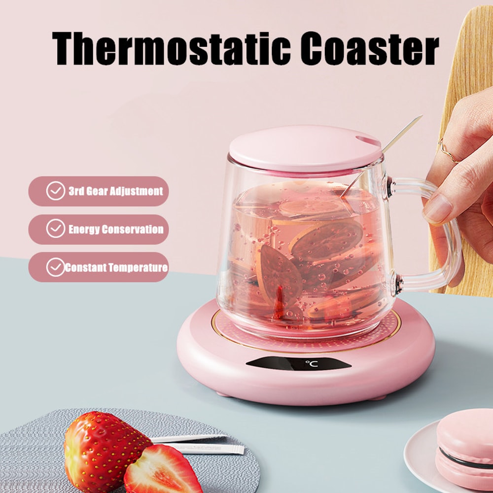 Warm Sip USB Mug Warmer Coaster Heat Settings for Coffee & Tea