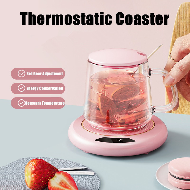 Warm Sip USB Mug Warmer Coaster Heat Settings for Coffee & Tea