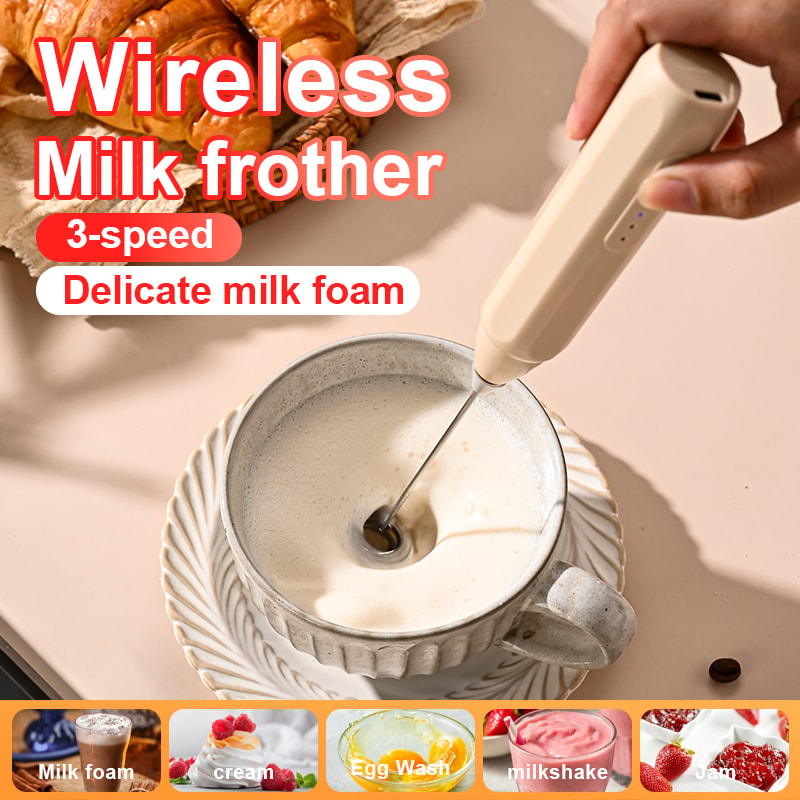 USB Rechargeable Mini Milk Frother Speed Coffee Frother and Electric Drink Mixer