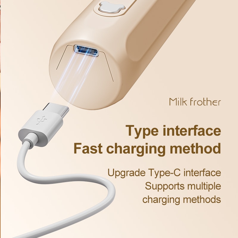 USB Rechargeable Mini Milk Frother Speed Coffee Frother and Electric Drink Mixer