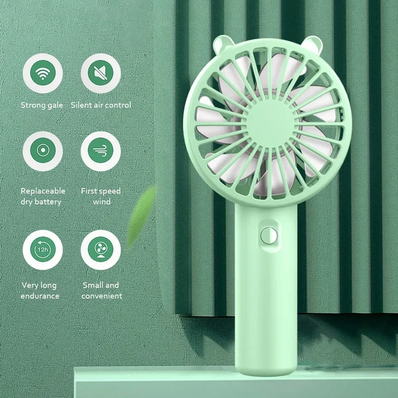 USB Rechargeable Handheld Fan Quiet Portable Cooling Fan For Makeup Travel And Desk Use 4