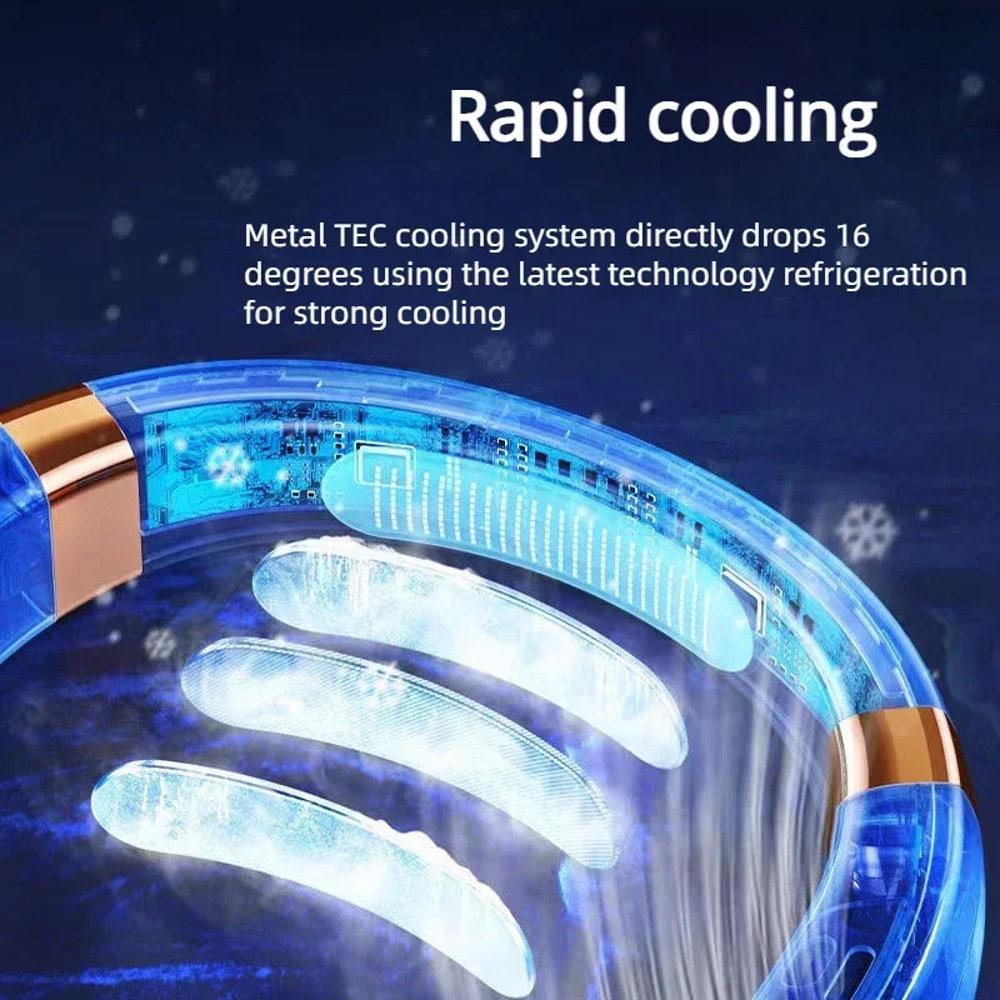 Rechargeable Bladeless Neck Fan Hands Free Portable Cooling Fan With USB Charging 3