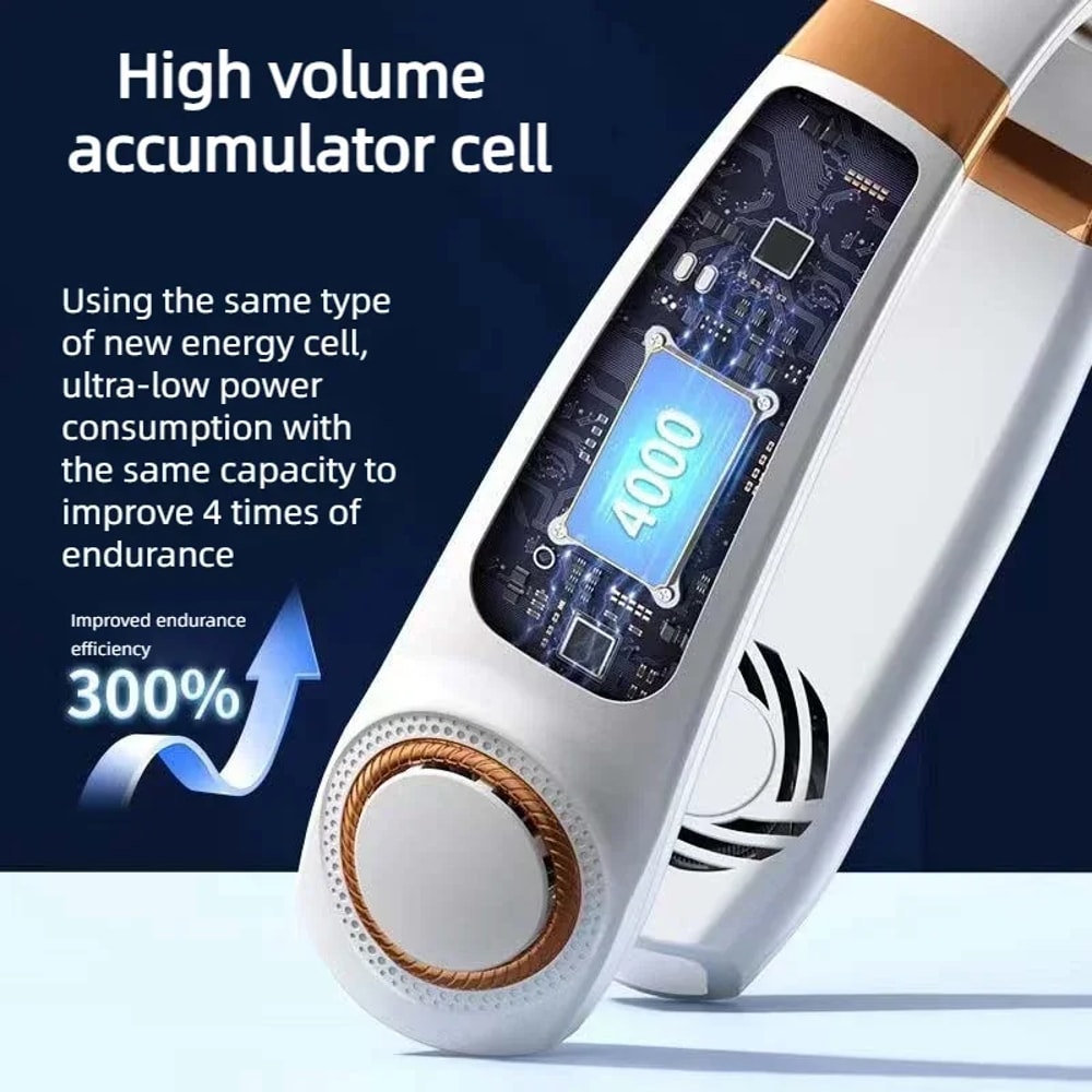 Rechargeable Bladeless Neck Fan Hands Free Portable Cooling Fan With USB Charging 4