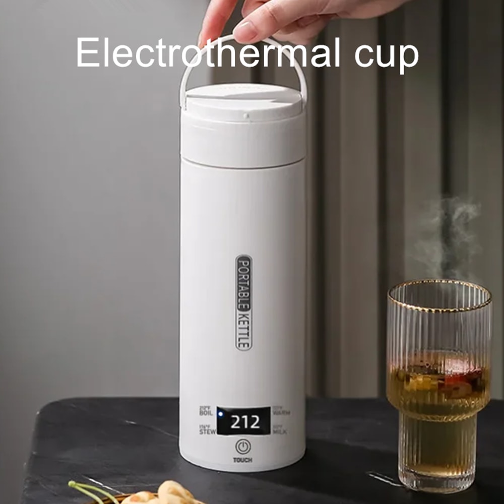 Smart Portable Electric Travel Kettle With Temperature Control And Leakproof Thermal Cup 0