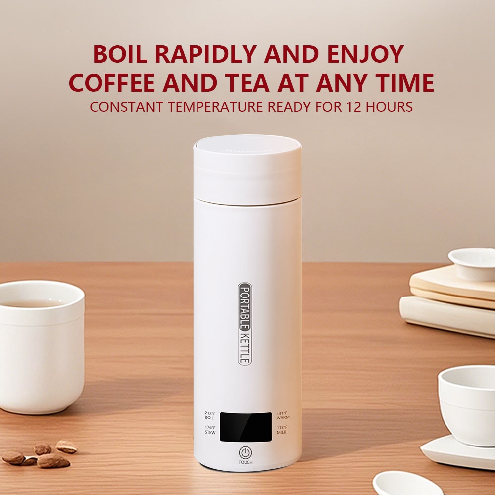 Smart Portable Electric Travel Kettle With Temperature Control And Leakproof Thermal Cup 3