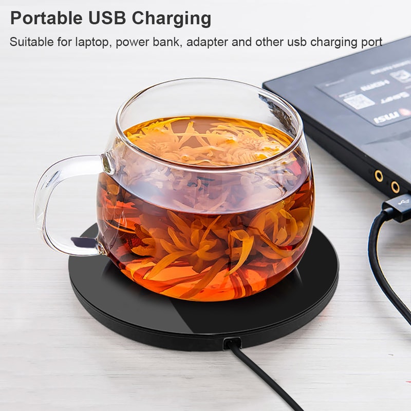 USB Coffee Mug Warmer Thermostatic Cup Heater For Desk Home Office 4