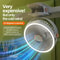 Rechargeable Camping Fan With LED Light Portable Clip On Desk And Ceiling Air Circulator 0