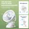 Rechargeable Camping Fan With LED Light Portable Clip On Desk And Ceiling Air Circulator 2
