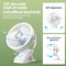 Rechargeable Camping Fan With LED Light Portable Clip On Desk And Ceiling Air Circulator 2