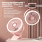 Rechargeable Camping Fan With LED Light Portable Clip On Desk And Ceiling Air Circulator 5