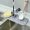 Premium Silicone Kitchen Sink Splash Guard & Draining Mat with Sponge Rack