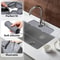 Premium Silicone Kitchen Sink Splash Guard & Draining Mat with Sponge Rack