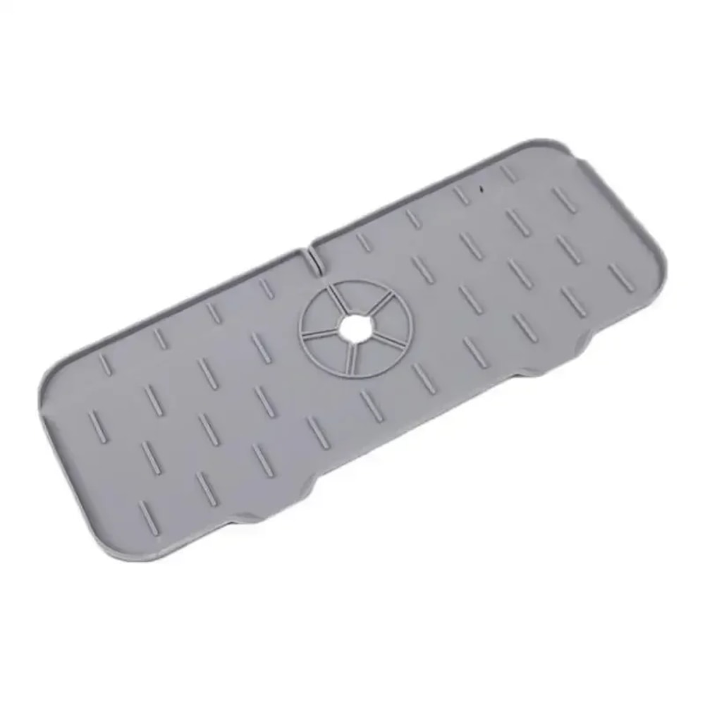 Premium Silicone Kitchen Sink Splash Guard & Draining Mat with Sponge Rack