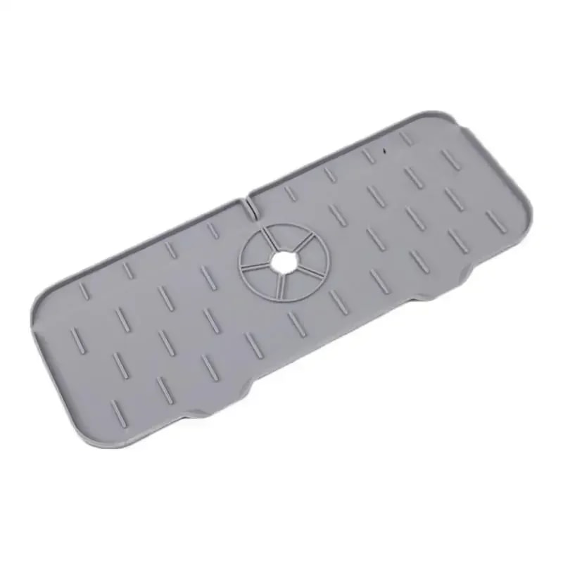 Premium Silicone Kitchen Sink Splash Guard & Draining Mat with Sponge Rack