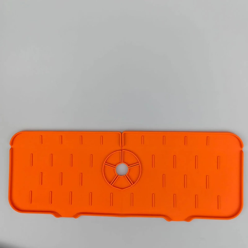 Premium Silicone Kitchen Sink Splash Guard & Draining Mat with Sponge Rack