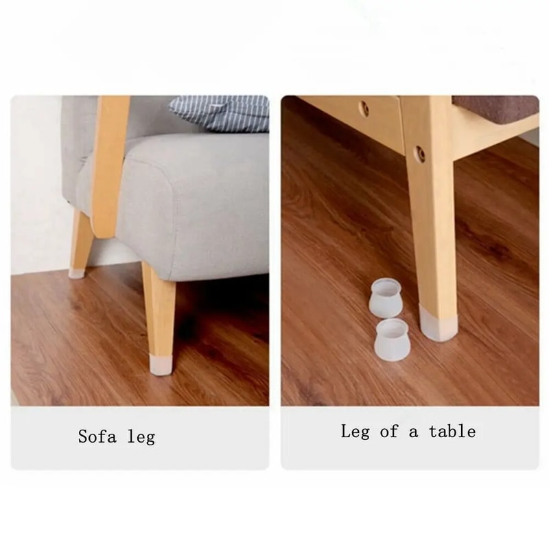 Silicone Chair Leg Floor Protectors Non Slip Furniture Pads for Quiet Scratch Free Floors