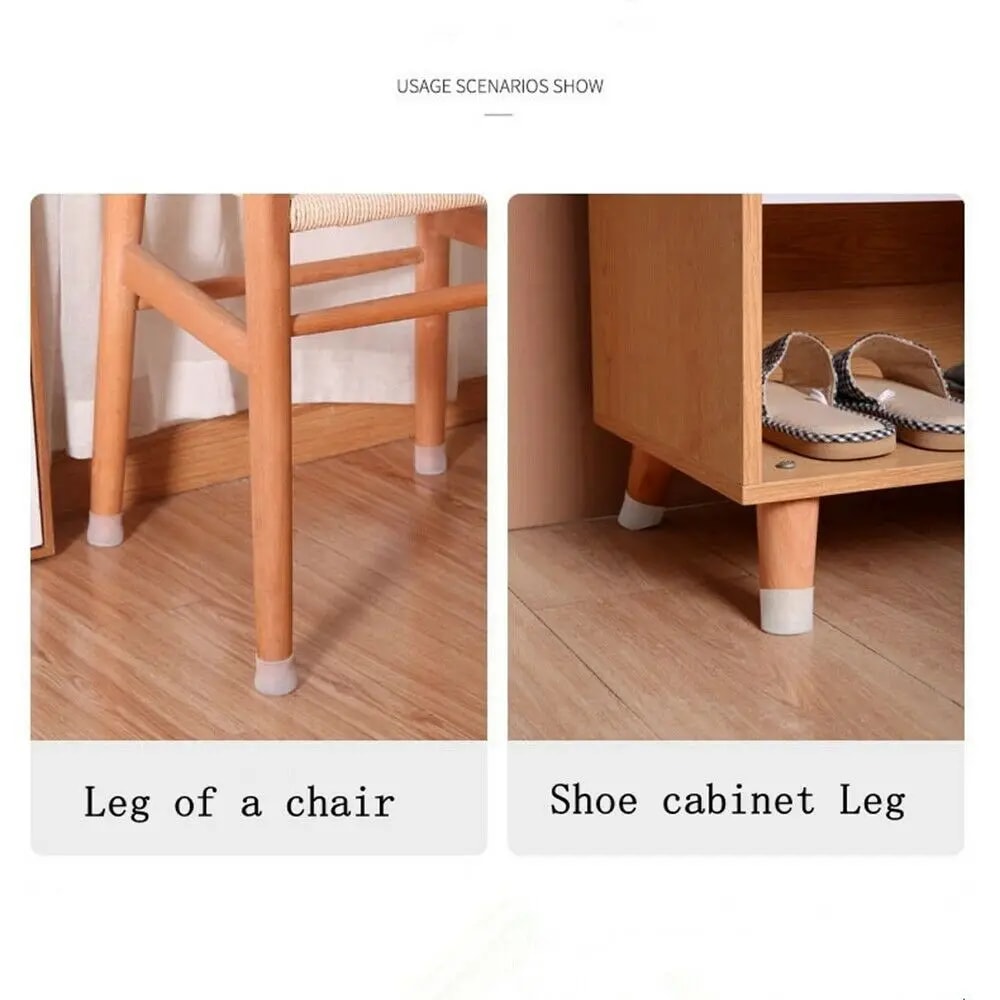 Silicone Chair Leg Floor Protectors Non Slip Furniture Pads for Quiet Scratch Free Floors