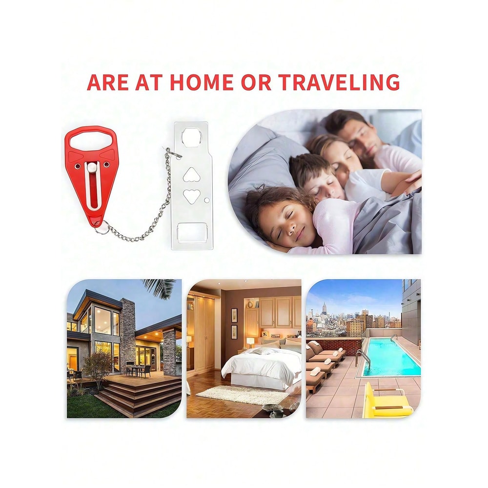 Portable Travel Door Lock Extra Security Privacy Lock For Hotels Apartments Home 1